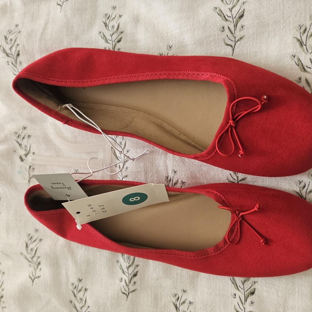 Red Ballet Flats